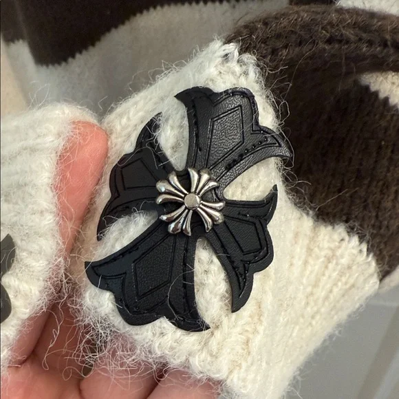 Striped Brown and Cream Hooded Sweater - Picture 4 of 12